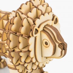 Robotime Puzzle 3d animaux, le Lion, Robotime Puzzles 3d en bois