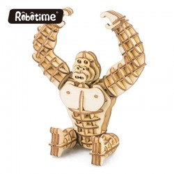 Robotime Puzzle 3d animaux, le Gorille, Robotime Puzzles 3d en bois