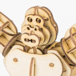 Robotime Puzzle 3d animaux, le Gorille, Robotime Puzzles 3d en bois