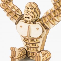 Robotime Puzzle 3d animaux, le Gorille, Robotime Puzzles 3d en bois