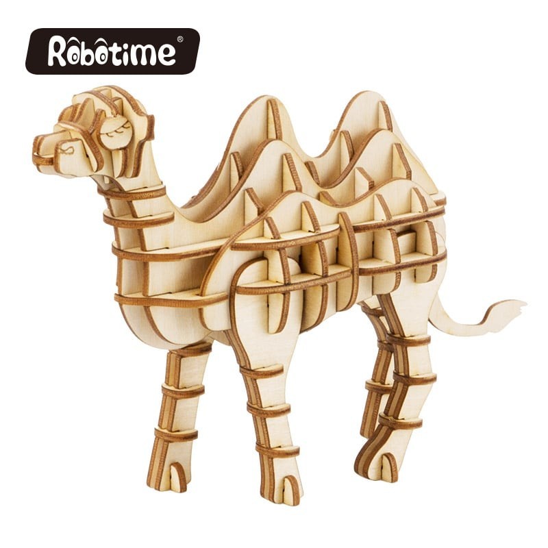 Robotime Puzzle 3d animaux, le Chameau, Robotime Puzzles 3d en bois
