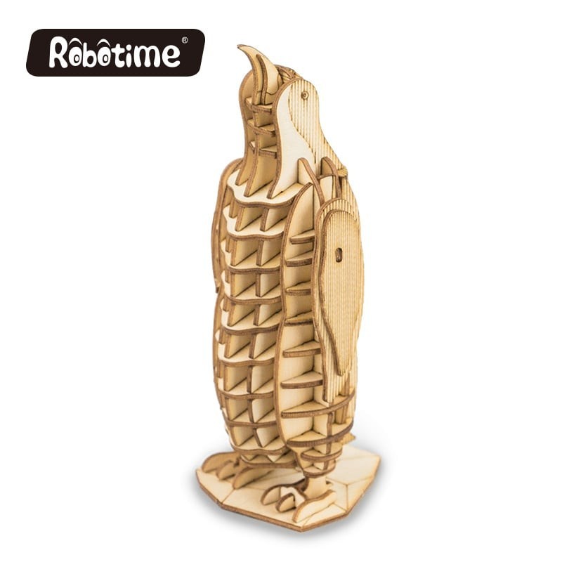 Robotime puzzle 3d animaux, le Pinguoin, Robotime Puzzles 3d en bois