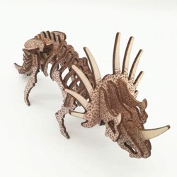  Triceratops, modèle en bois à décorer Animaux, dinosaures, insectes