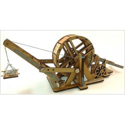 Esprit Maquette Maquette Médiévale fonctionnelle, grande grue à tambour Maquettes en bois