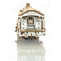 WOODEN.CITY Maquette en bois, locomotive et son tender, Wooden City Locomotives