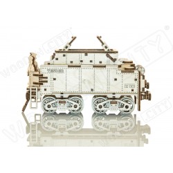 WOODEN.CITY Maquette en bois, locomotive et son tender, Wooden City Locomotives