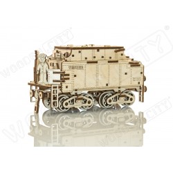 WOODEN.CITY Maquette en bois, locomotive et son tender, Wooden City Locomotives