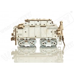 WOODEN.CITY Maquette en bois, locomotive et son tender, Wooden City Locomotives
