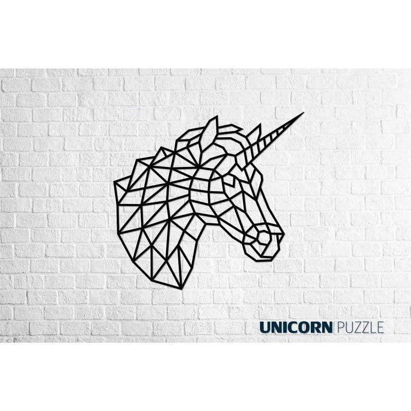 Eco Wood Art Licorne , Décoration Murale, DIY, Puzzle 3d Puzzles 3d en bois