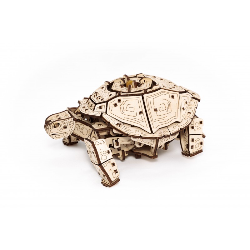 Eco Wood Art Puzzle 3d mécanique, la tortue, Eco Wood Art Puzzles 3d en bois