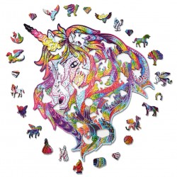WOOD TRICK Puzzle en bois, Licorne scintillante, woodTrick Puzzles en bois