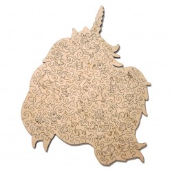 WOOD TRICK Puzzle en bois, Licorne scintillante, woodTrick Puzzles en bois
