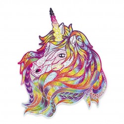 WOOD TRICK Puzzle en bois, Licorne scintillante, woodTrick Puzzles en bois