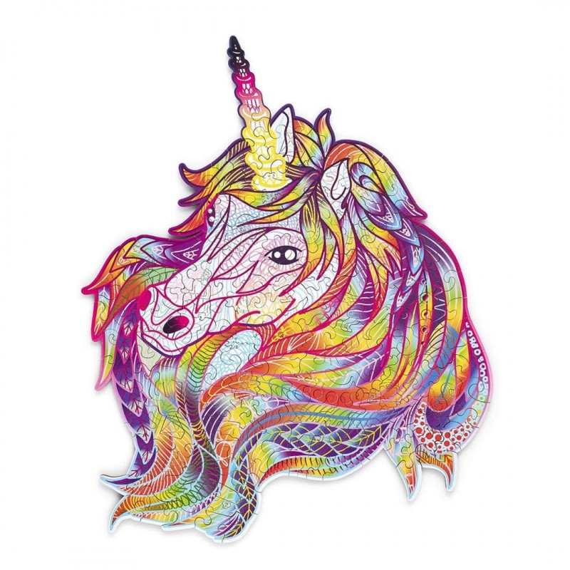 WOOD TRICK Puzzle en bois, Licorne scintillante, woodTrick Puzzles en bois