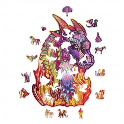 WOOD TRICK Puzzle en bois, le Dragon du Sorcier Puzzles en bois