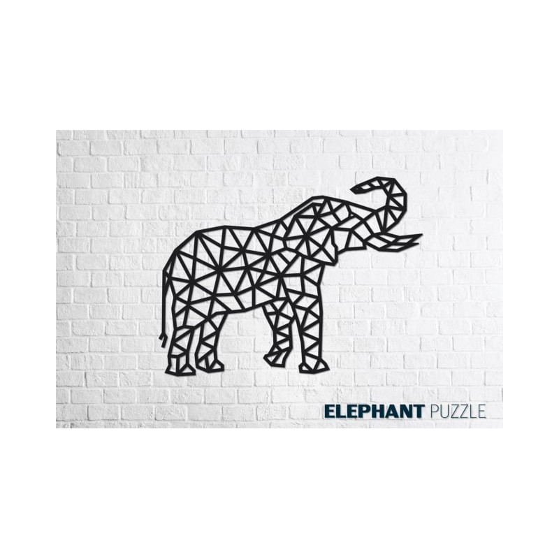 Eco Wood Art Eléphant, Décoration Murale Puzzles 3d en bois
