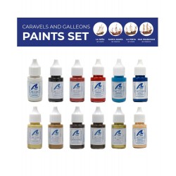 Artesania Latina Set complet de peintures acrylique pour Caravelles, galions Colles, teintures, peintures