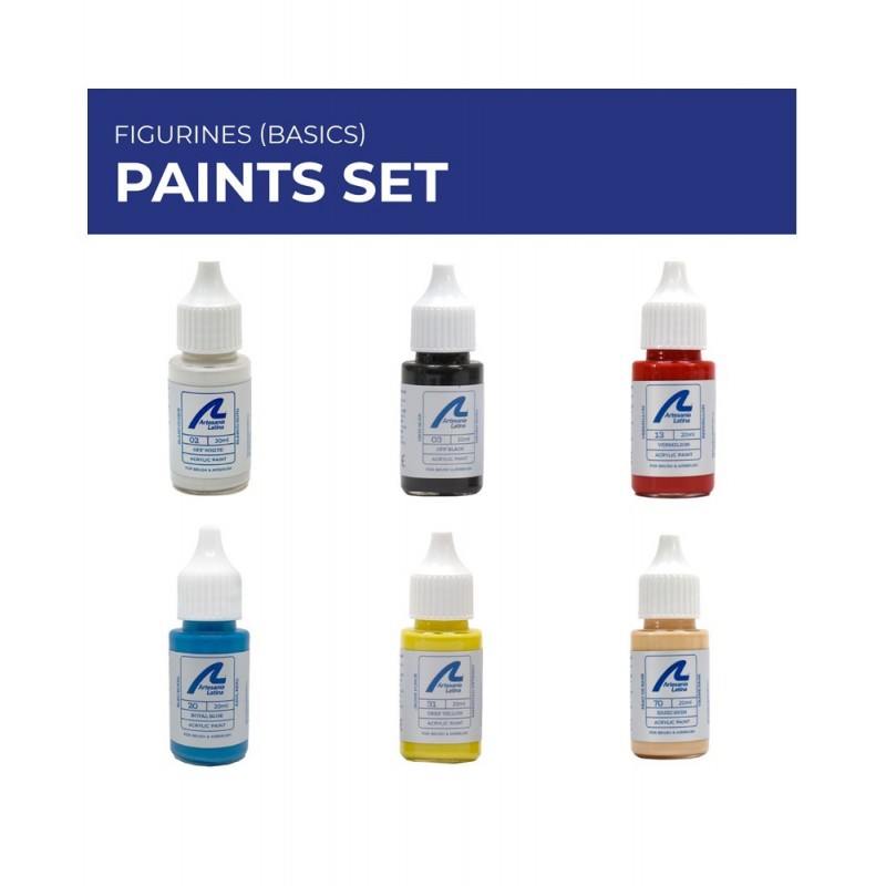 Artesania Latina Set de 6 peintures pour figurines Artsania Latina Colles, teintures, peintures
