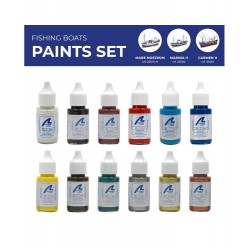 Artesania Latina set de peinture pour maquettes de bateaux de pêche Colles, teintures, peintures