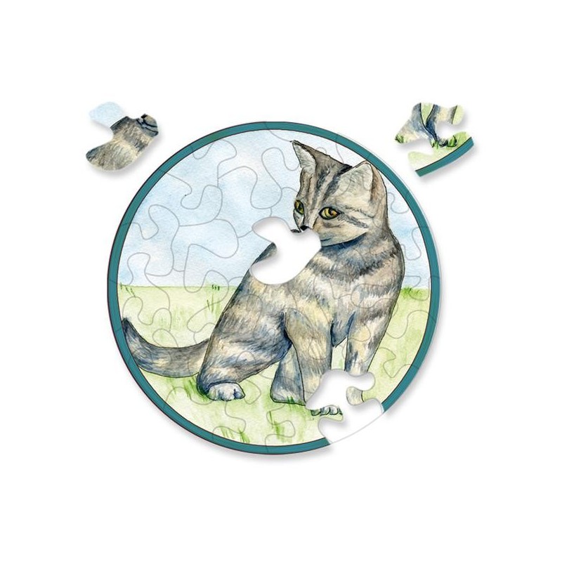 petit puzzle 33 pièces chat, Curiosi, 4260089025783