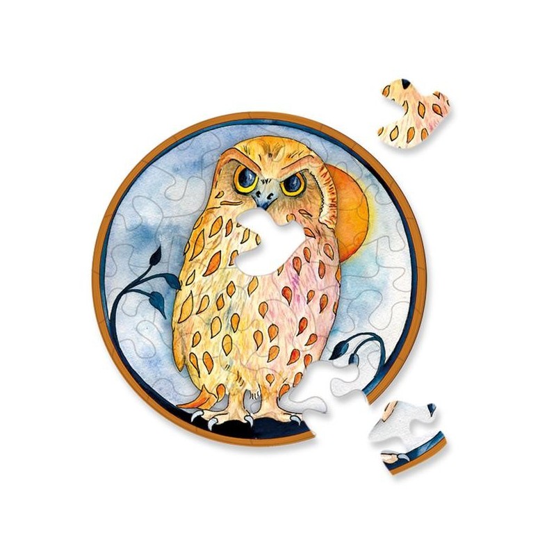 puzzle 33 pièces la chouette, Curiosi, 4260089025776