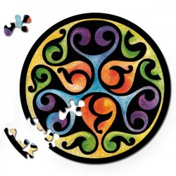 puzzle en bois, curiosi, motif celtic coloré, bourgeon