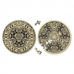 puzzle en bois curiosi, inspiration sable, 2 décorations, 4260089025844