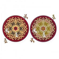 puzzle en bois curiosi, inspiration rose, 2 décorations, 4260089029804