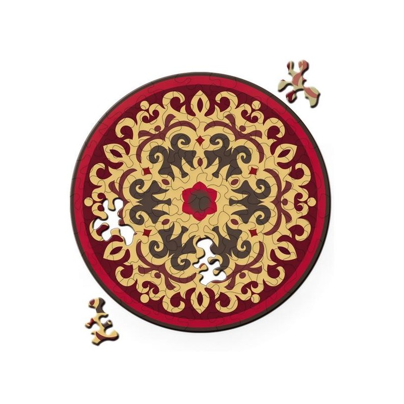 puzzle en bois curiosi, inspiration rose, 2 décorations, 4260089029804