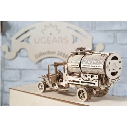 UGEARS Puzzle 3d mécanique en bois, le camion citerne, Ugears Puzzles 3d en bois