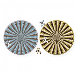 puzzle en bois,rond, 2 motifs, curiosi 4260089029835