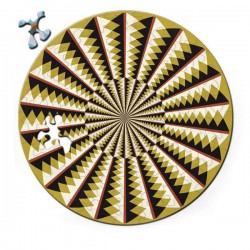 puzzle en bois,rond, 2 motifs, curiosi 4260089029835