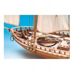 Très belle maquette en bois à construire représentant une goélette américaine du 19e siècle, 8421426221350