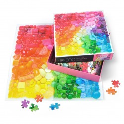 Puzzle 500 pièces, Arc en Ciel de bonbons, Fred and Friends