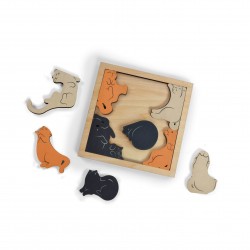 Puzzle en bois, les chats dormants,  Fred and Friends
