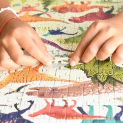 Puzzle dinosaure, 280 pièces, Poppik