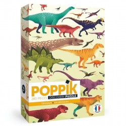 Puzzle dinosaure, 280 pièces, Poppik