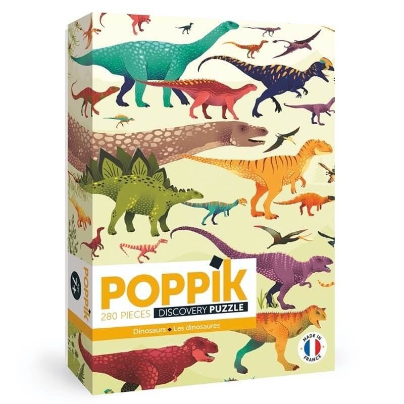 Puzzle dinosaure, 280 pièces, Poppik