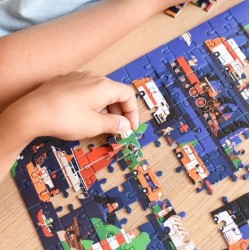 Puzzle 280 pièces, les véhicules, Poppik