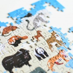 Puzzle 500 pièces, animaux du monde, Poppik