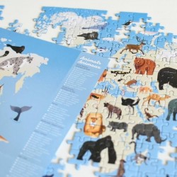 Puzzle 500 pièces, animaux du monde, Poppik