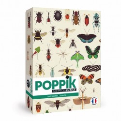 Puzzle 500 pièces, papillons et insectes, Poppik