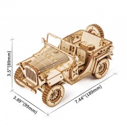 Maquette de Jeep Type Willys, robotime, assemblage sans colle