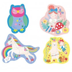 4 beaux puzzles sur le thème des rêves et fées destinés aux plus petits.
