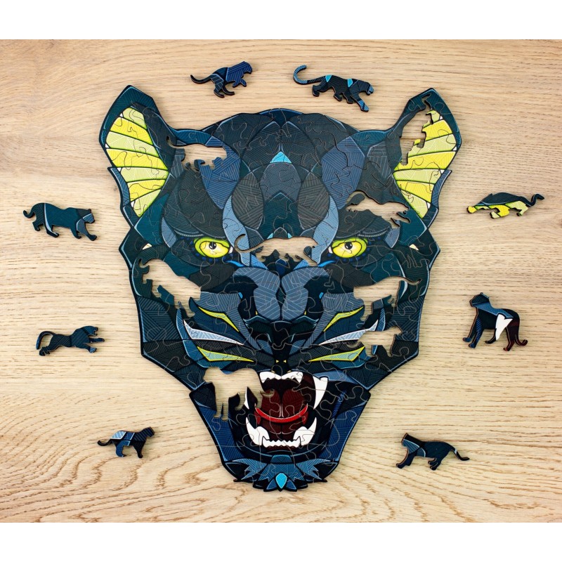 Puzzle en bois, 102 pièces, la Panthère, Eco Wood ART EWA, 4815123001171
