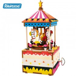 Robotime BOÎTE A MUSIQUE LE CAROUSEL Boîtes, Coffrets, tirelires