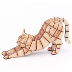 Puzzle en bois Animaux, le Chat s'Etirant