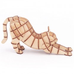 Puzzle en bois Animaux, le Chat s'Etirant