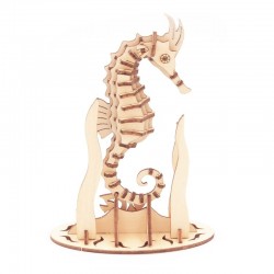 Puzzle 3d en Bois, Hippocampe