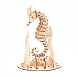 Puzzle 3d en Bois, Hippocampe